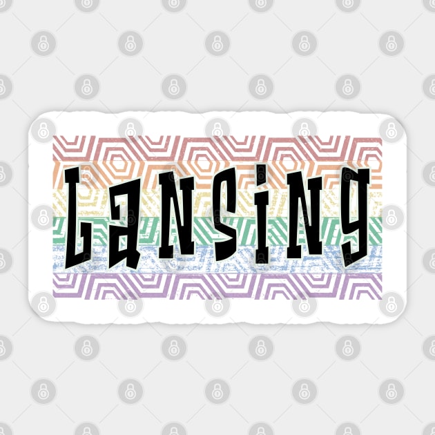 LGBTQ PATTERN AMERICA LANSING Sticker by Zodiac BeMac